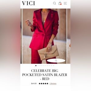 Vici Satin Blazer Set
